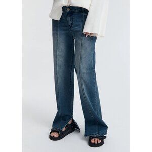 LEGOE HERITAGE Maternity Seam Detail Denim Jean (Denim Blue)